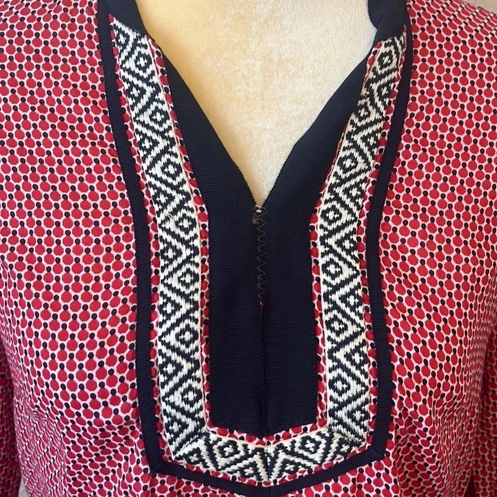 TALBOTS Long Sleeve‎ Embroidered Pullover Blouse Size S